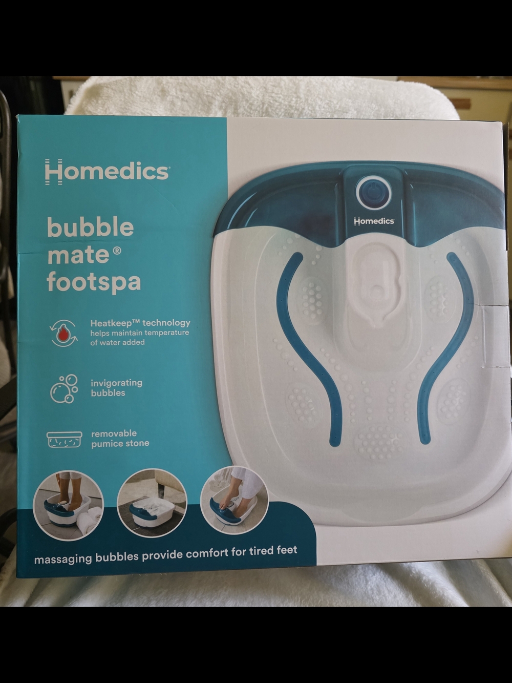 Homedics Bubble Mate Foot Spa Messager With Heat